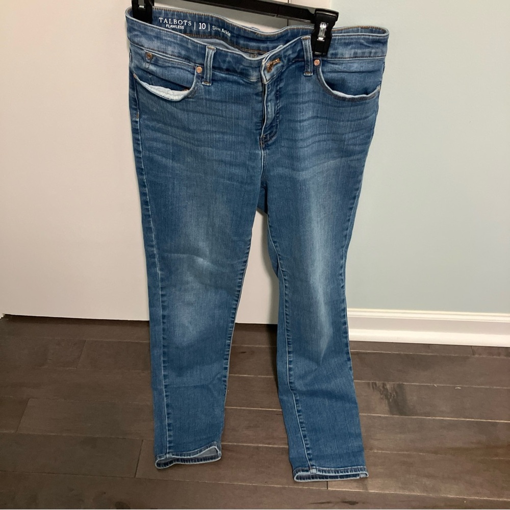 Talbots Flawless Size 10 Slim Ankle Jeans Medium Wash